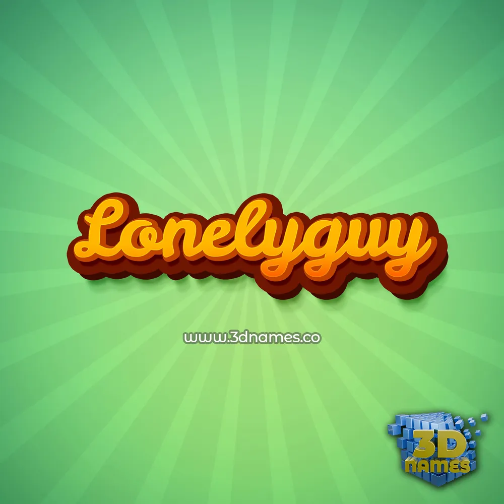 lonelyguy in Green Rays style - 3D name wallpaper