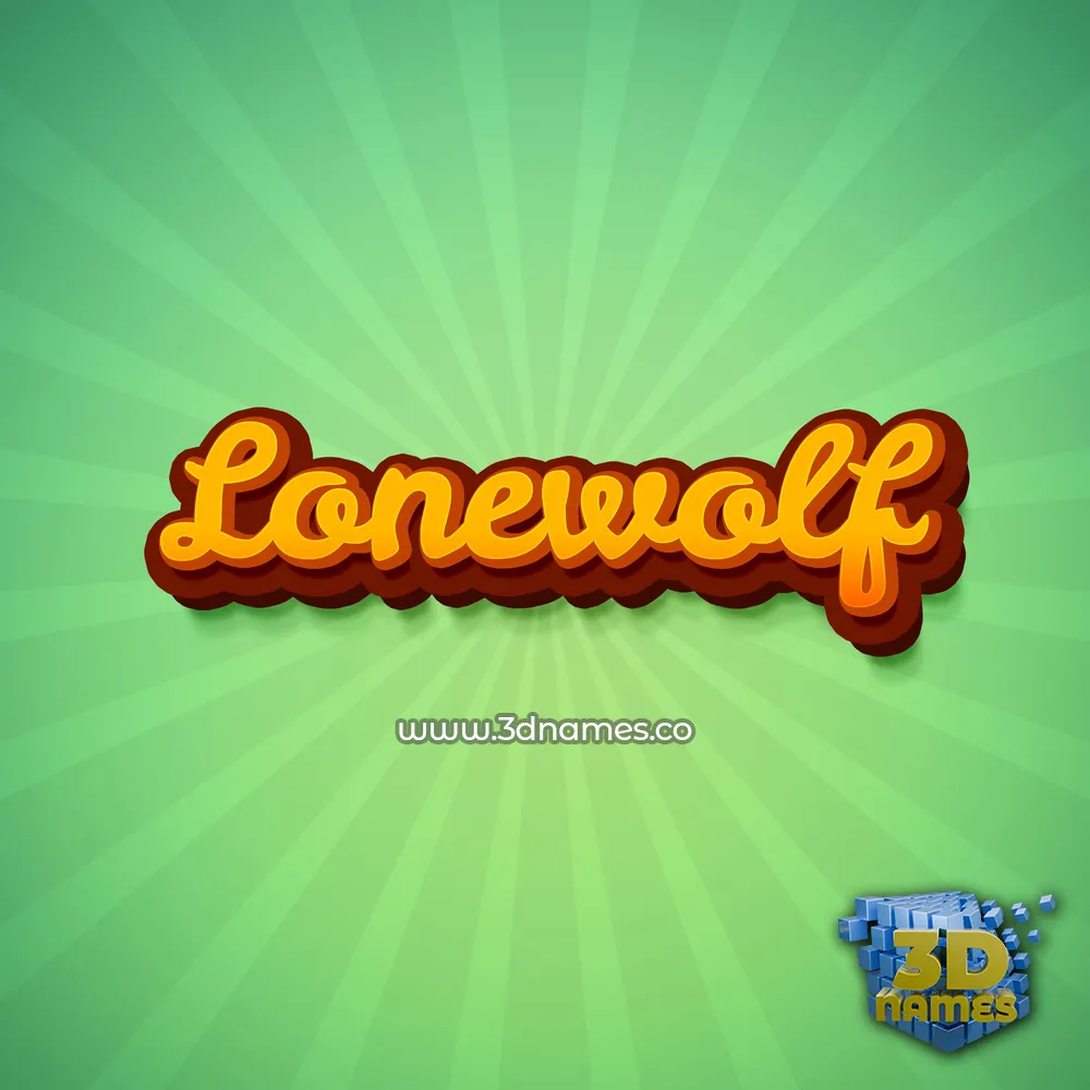 lonewolf in Green Rays style - 3D name wallpaper
