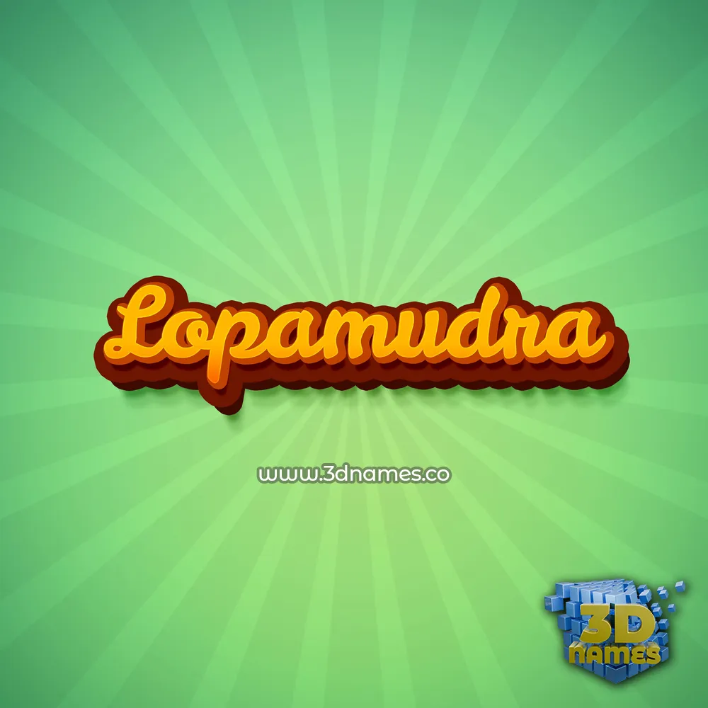 lopamudra in Green Rays style - 3D name wallpaper