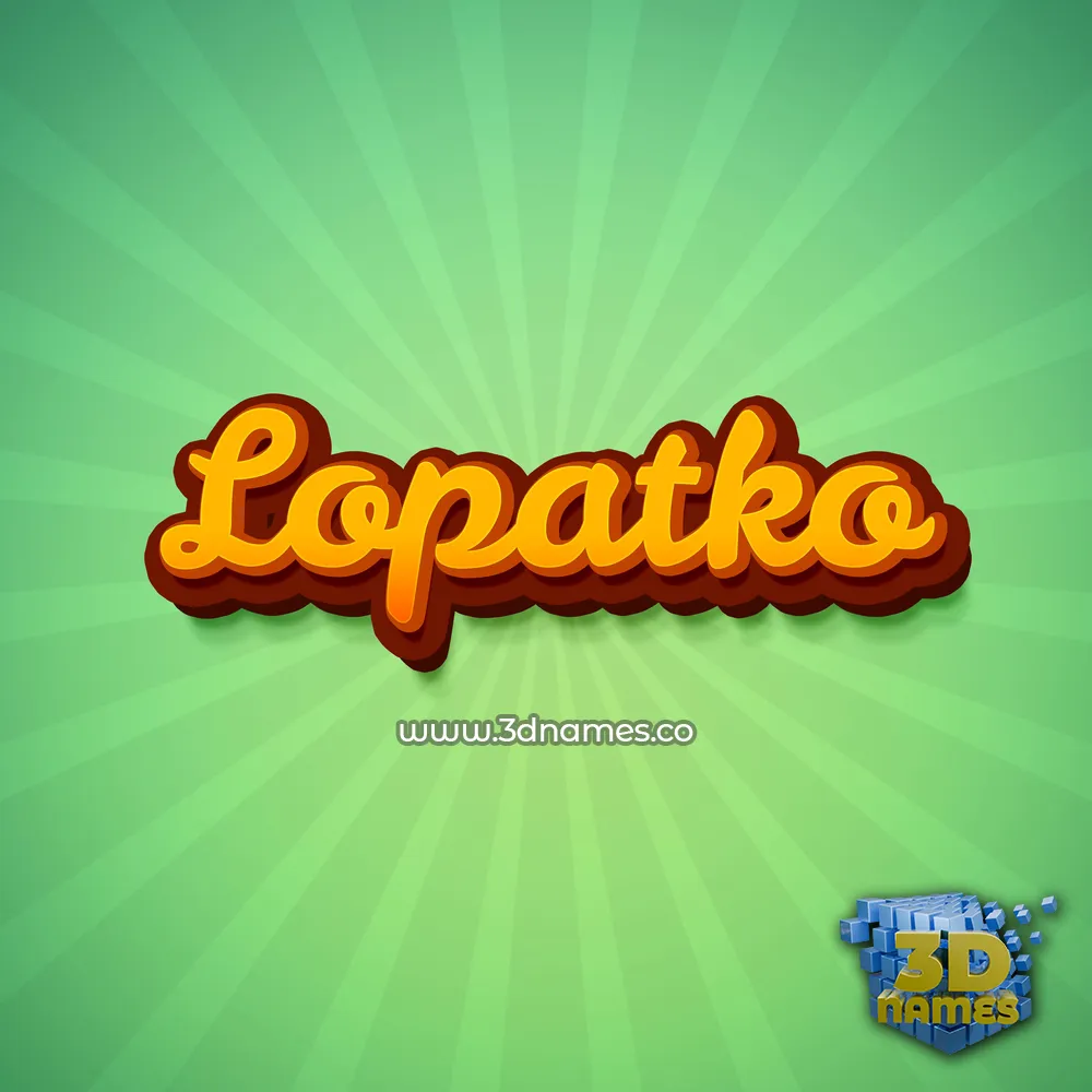 lopatko in Green Rays style - 3D name wallpaper