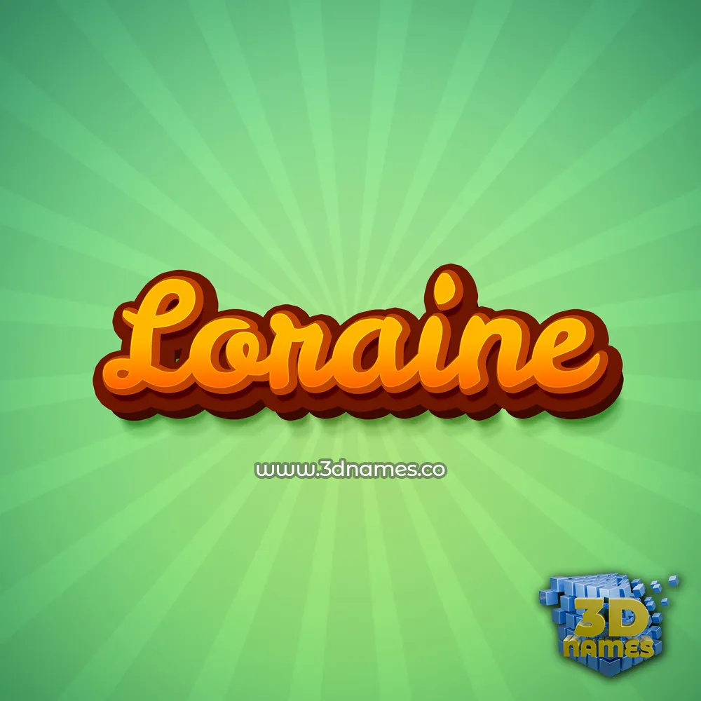 loraine in Green Rays style - 3D name wallpaper