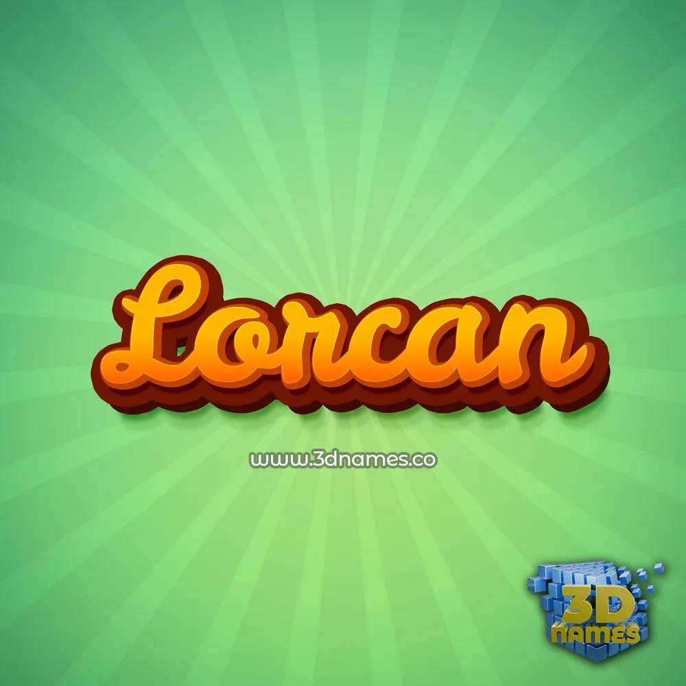 lorcan in Green Rays style - 3D name wallpaper