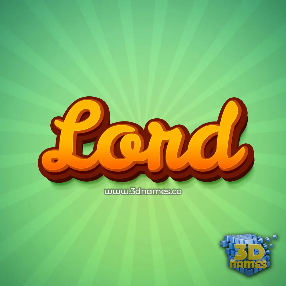 lord in Green Rays style - 3D name wallpaper