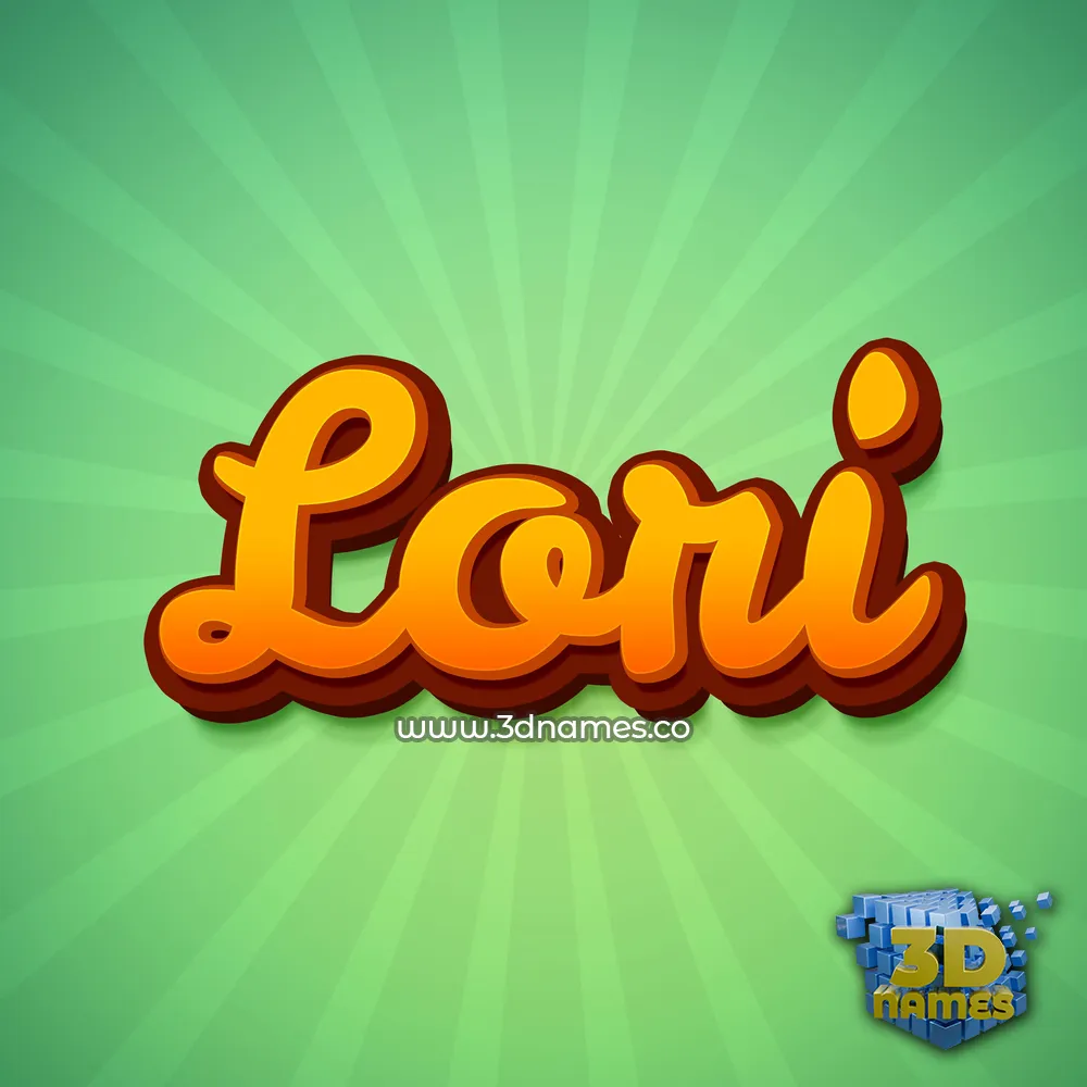 lori in Green Rays style - 3D name wallpaper
