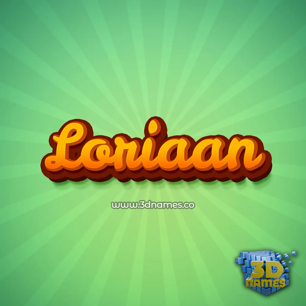 loriaan in Green Rays style - 3D name wallpaper