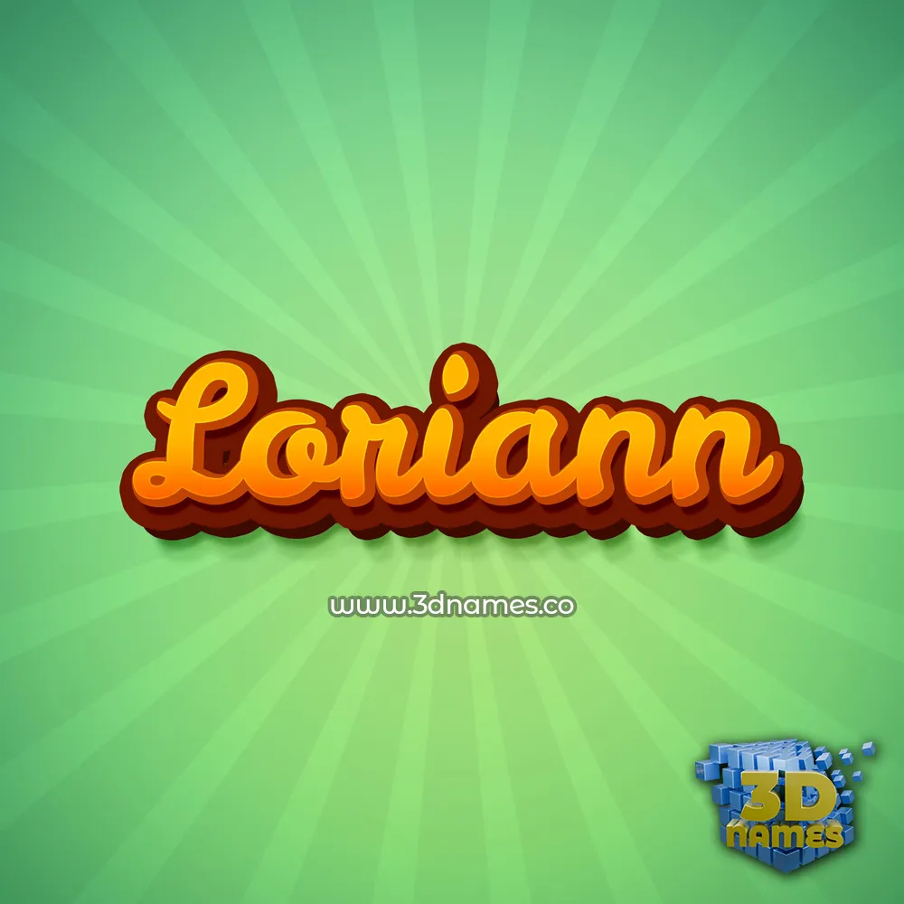 loriann in Green Rays style - 3D name wallpaper