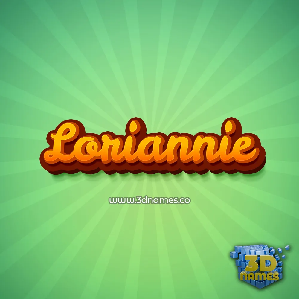 loriannie in Green Rays style - 3D name wallpaper