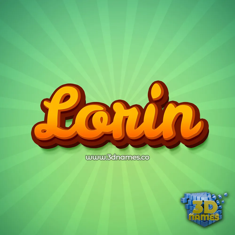 lorin in Green Rays style - 3D name wallpaper