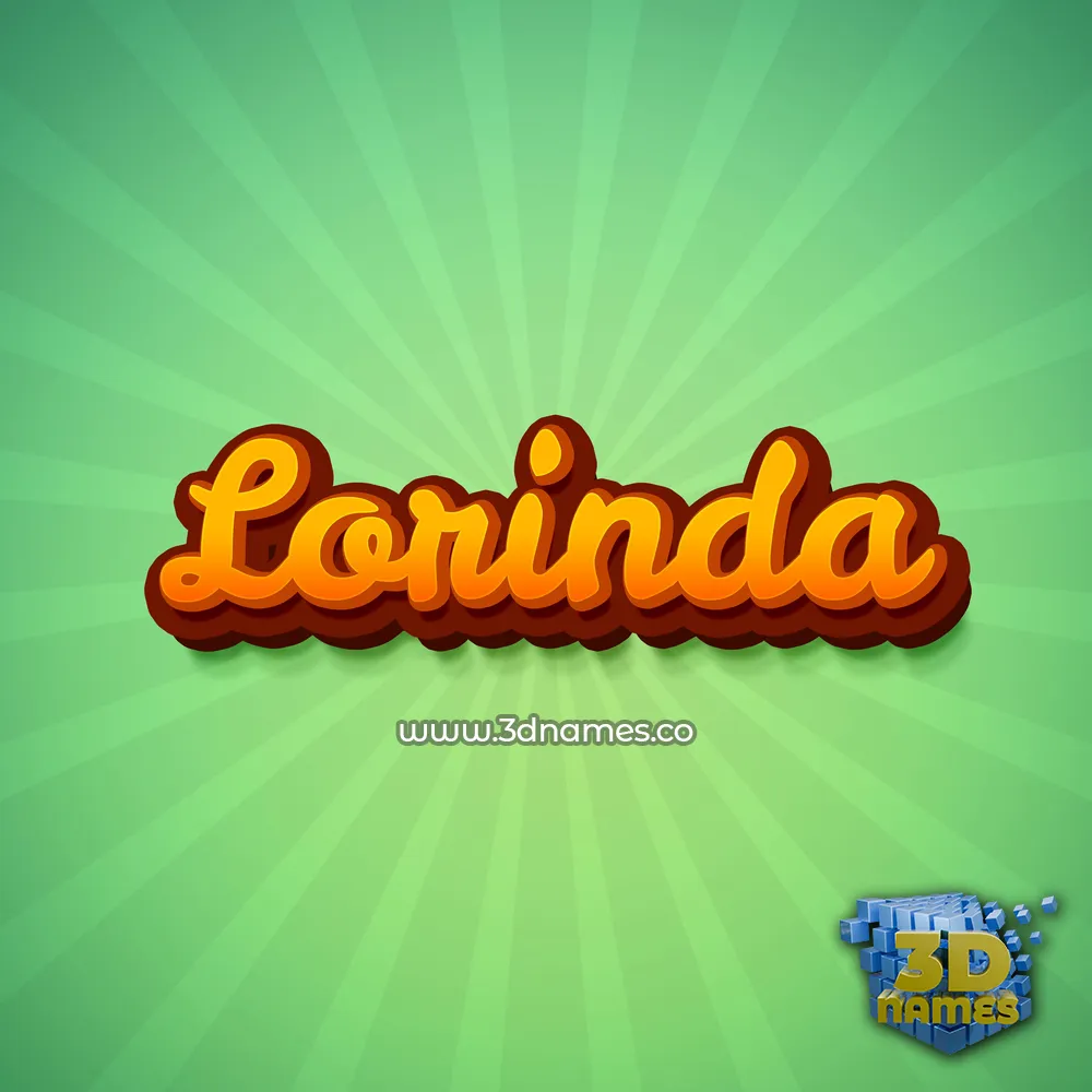 lorinda in Green Rays style - 3D name wallpaper