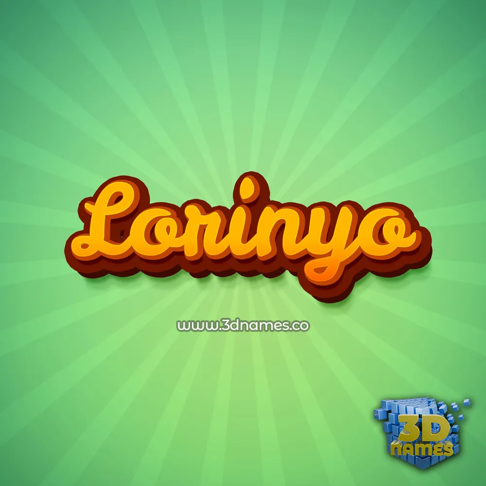 lorinyo in Green Rays style - 3D name wallpaper