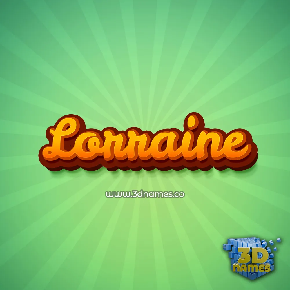 lorraine in Green Rays style - 3D name wallpaper