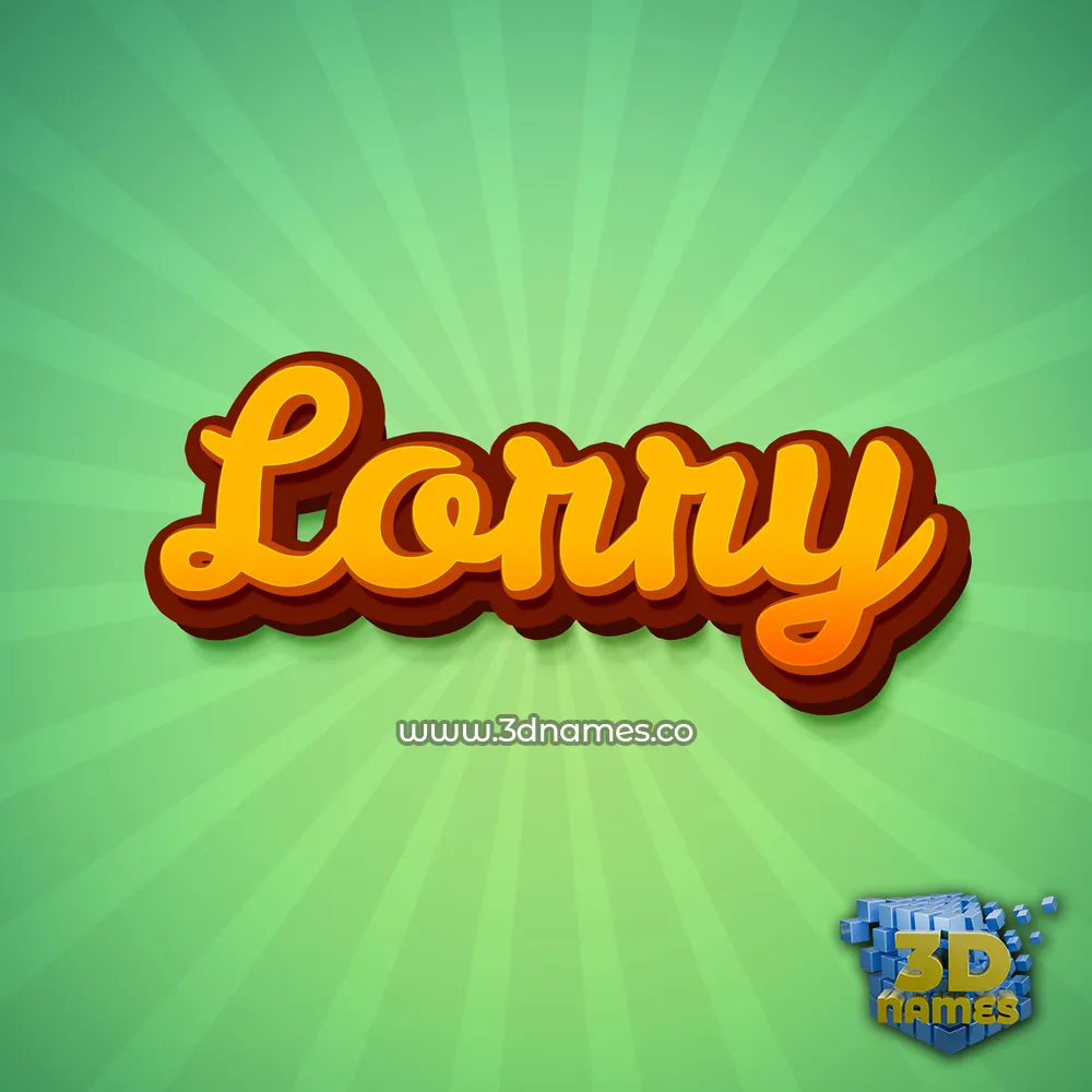 lorry in Green Rays style - 3D name wallpaper