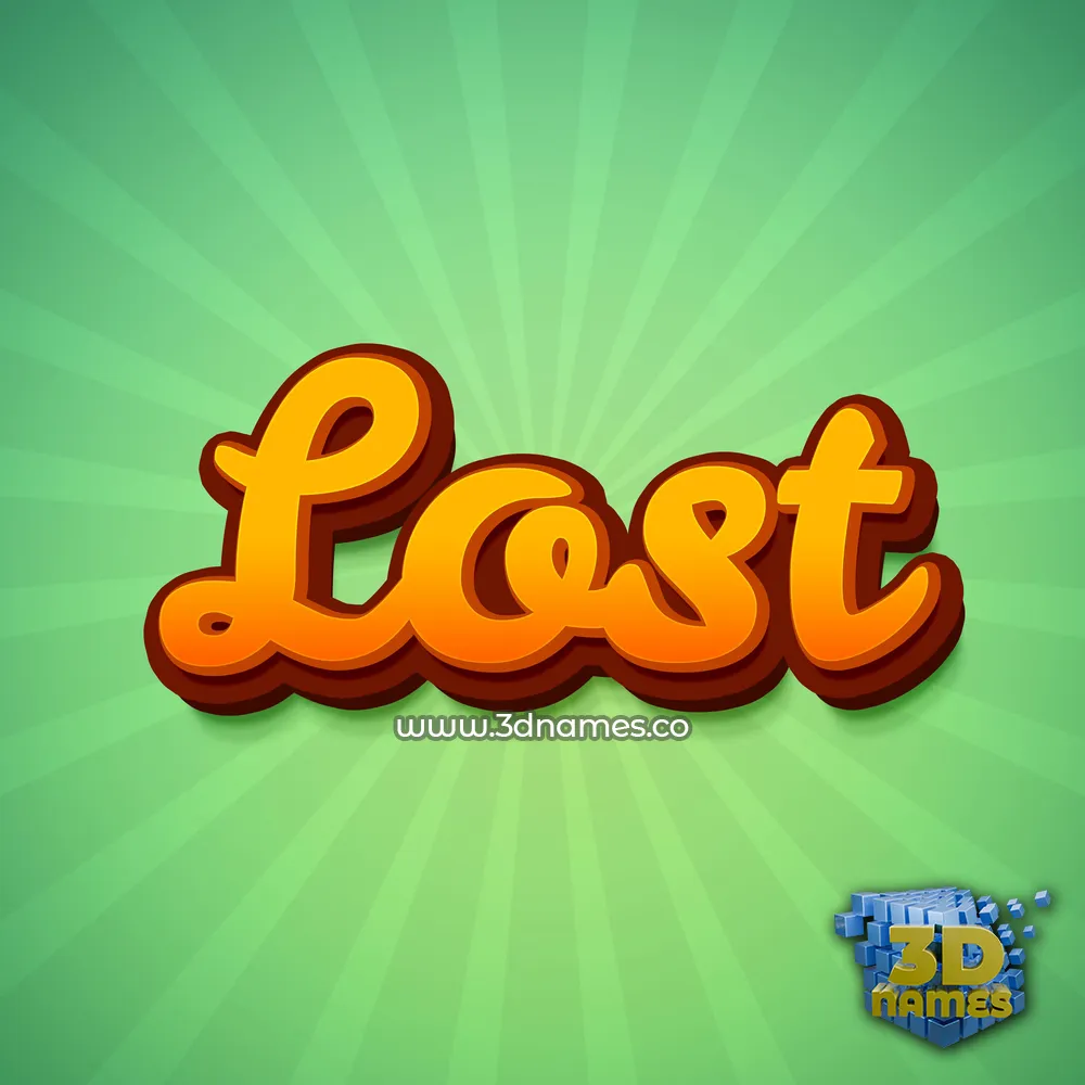 lost in Green Rays style - 3D name wallpaper