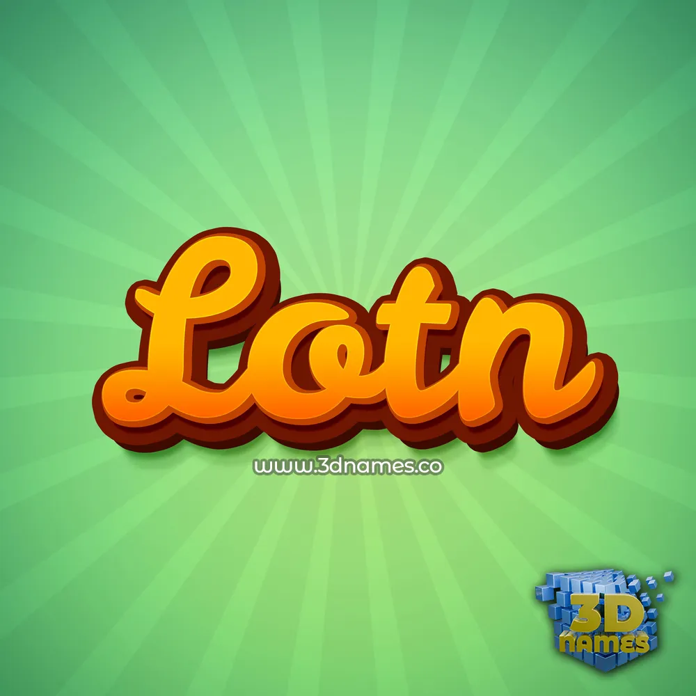 lotn in Green Rays style - 3D name wallpaper
