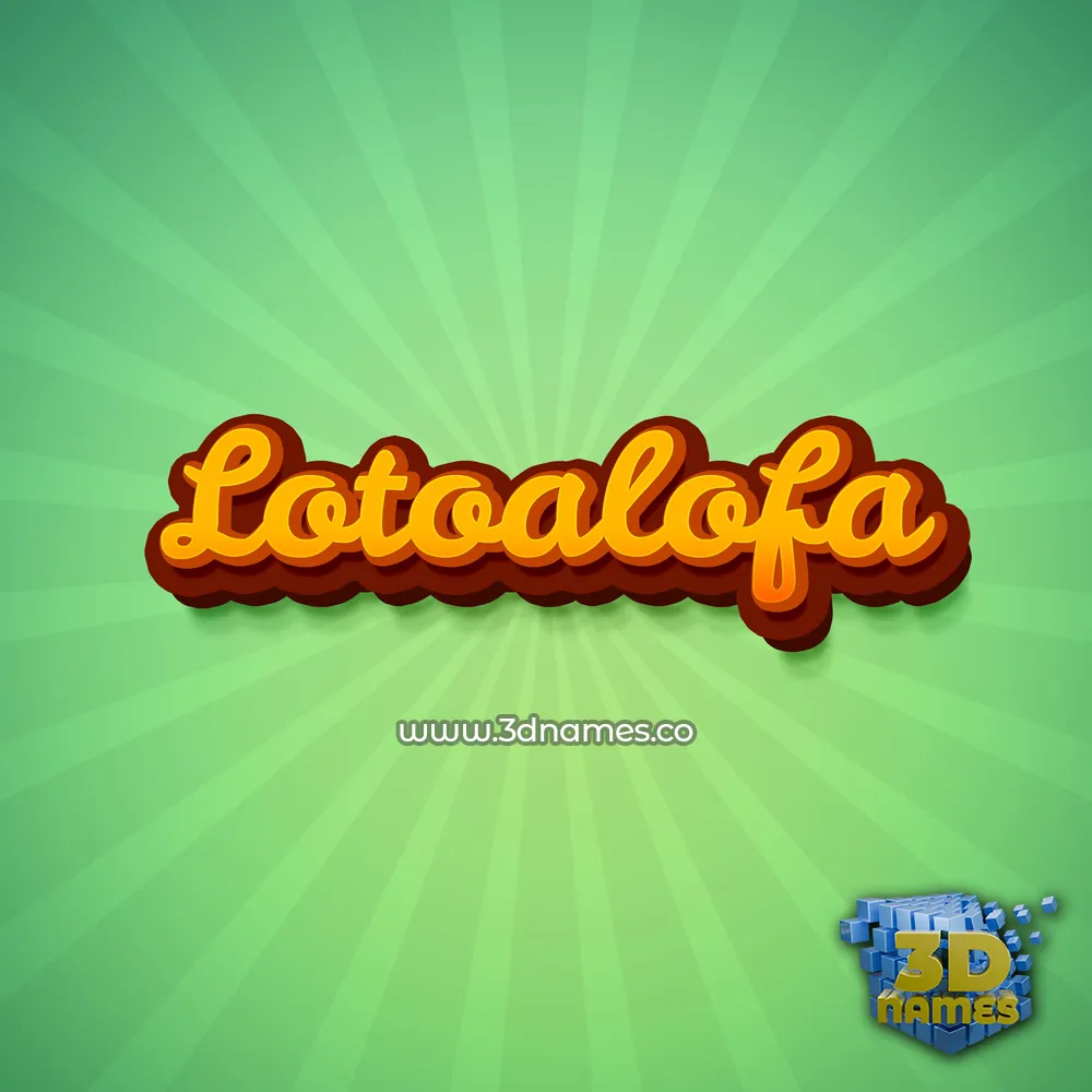 lotoalofa in Green Rays style - 3D name wallpaper