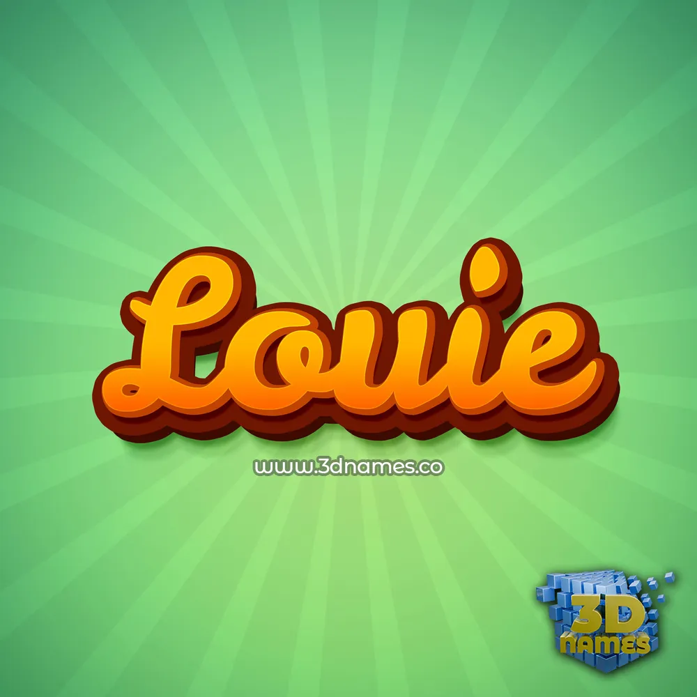 louie in Green Rays style - 3D name wallpaper