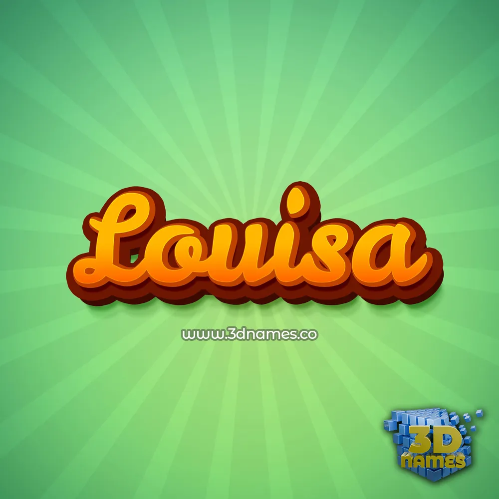 louisa in Green Rays style - 3D name wallpaper