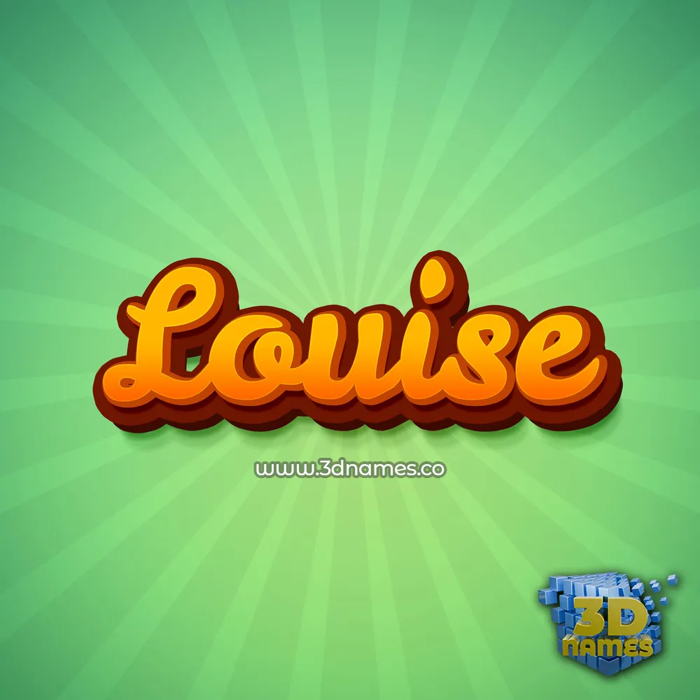 louise in Green Rays style - 3D name wallpaper