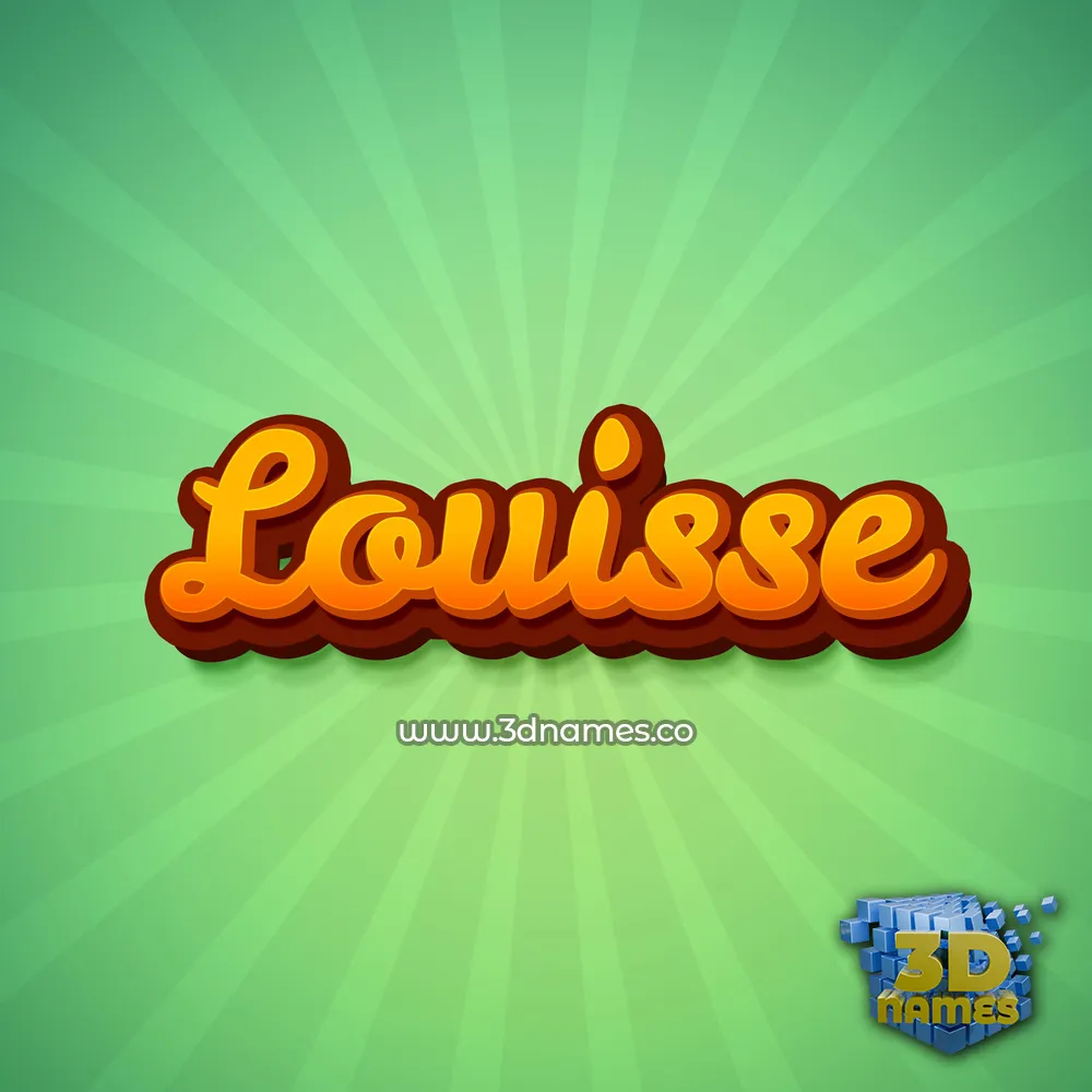 louisse in Green Rays style - 3D name wallpaper