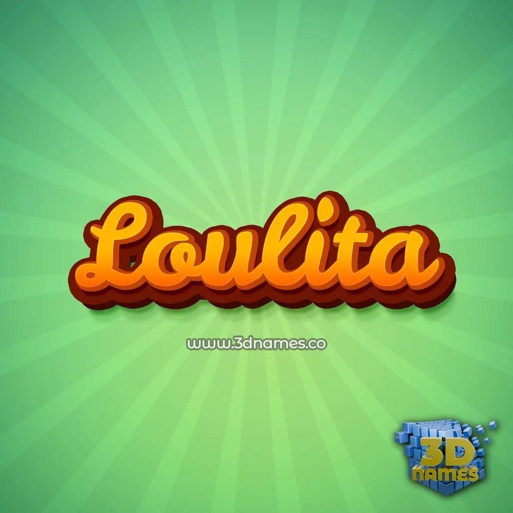 loulita in Green Rays style - 3D name wallpaper