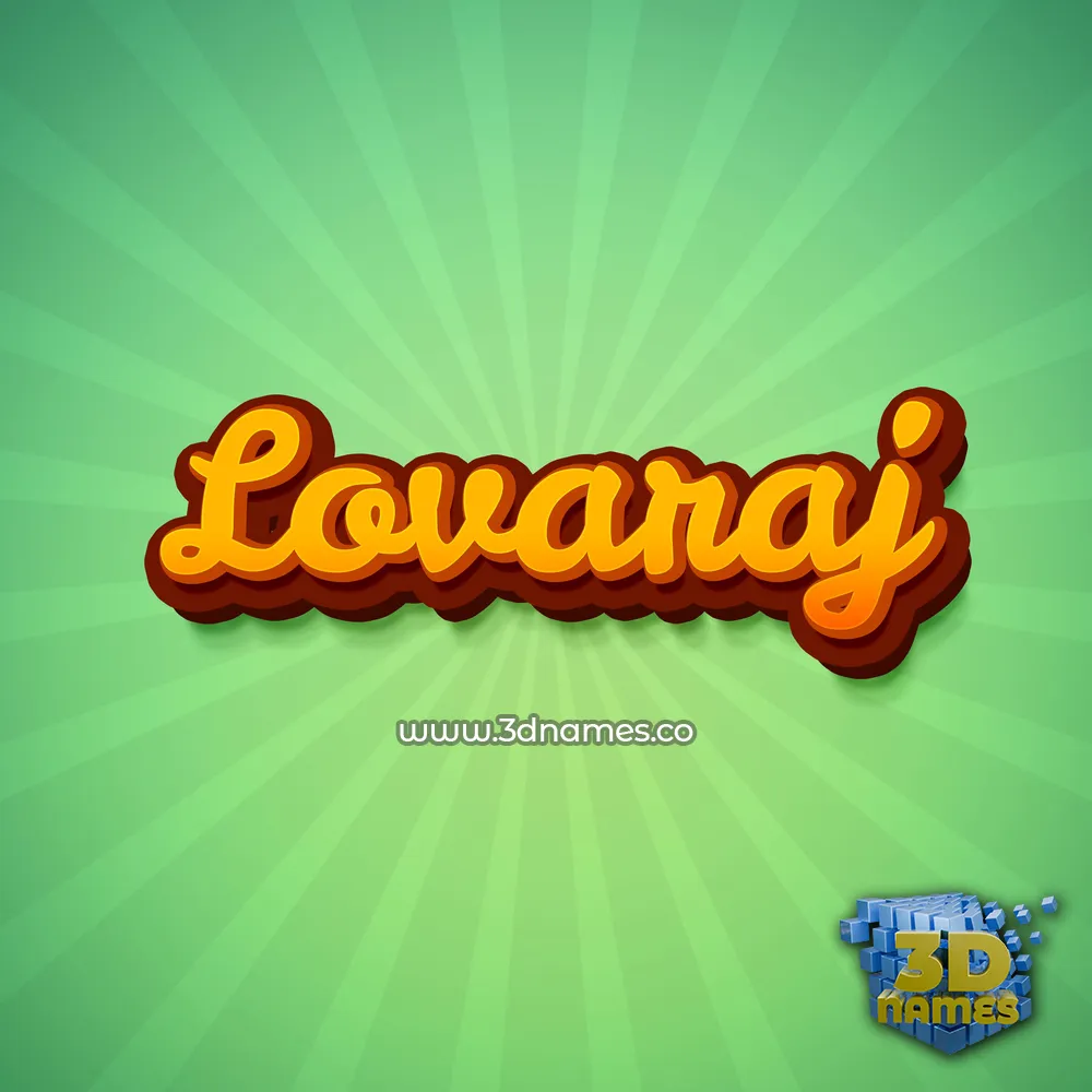 lovaraj in Green Rays style - 3D name wallpaper