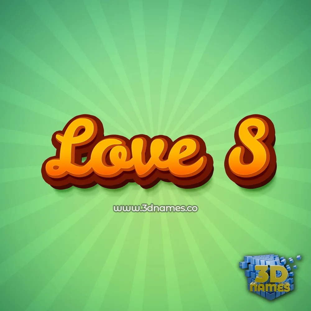love s in Green Rays style - 3D name wallpaper