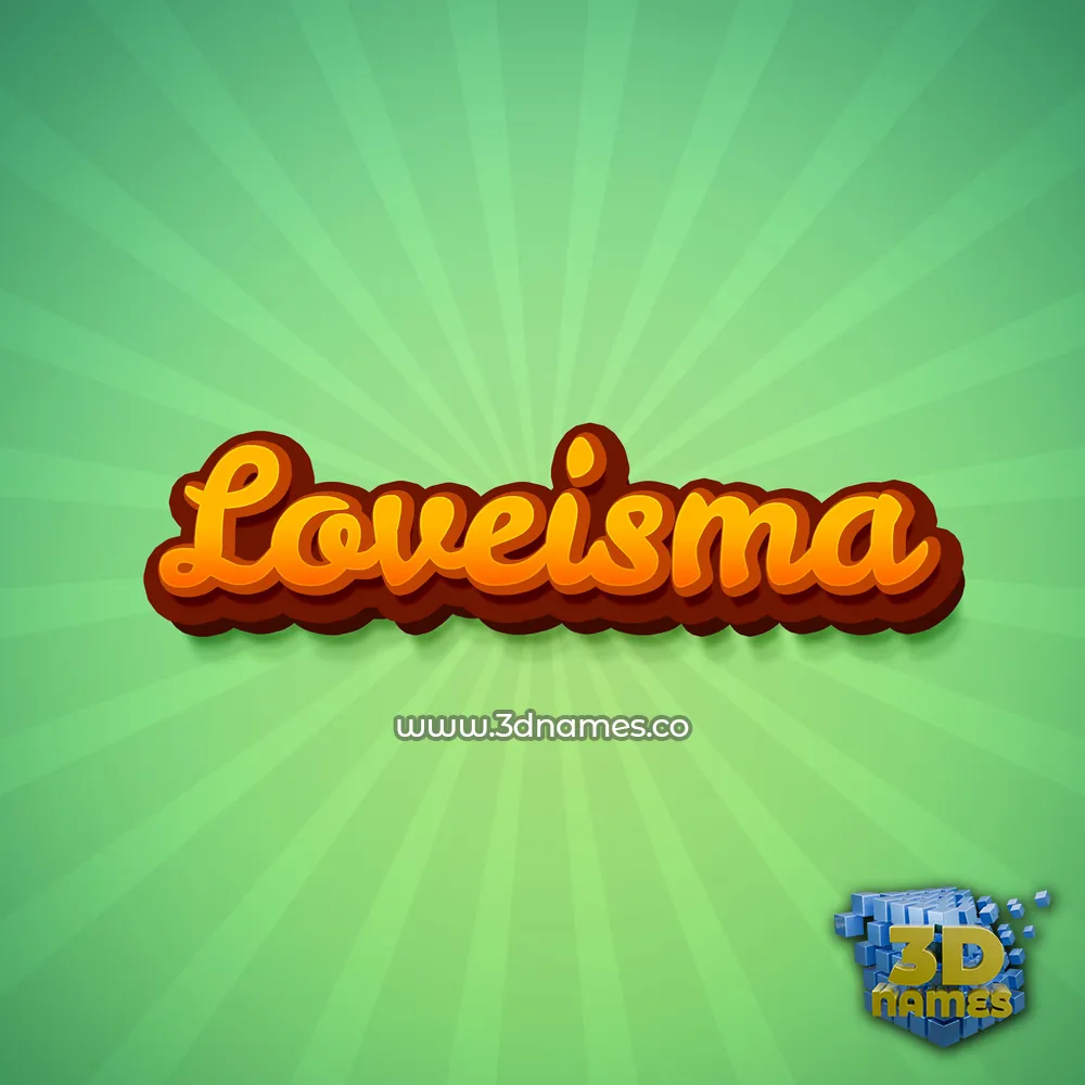 loveisma in Green Rays style - 3D name wallpaper
