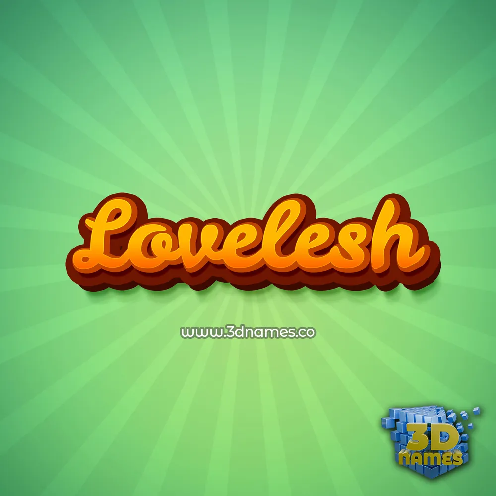 lovelesh in Green Rays style - 3D name wallpaper