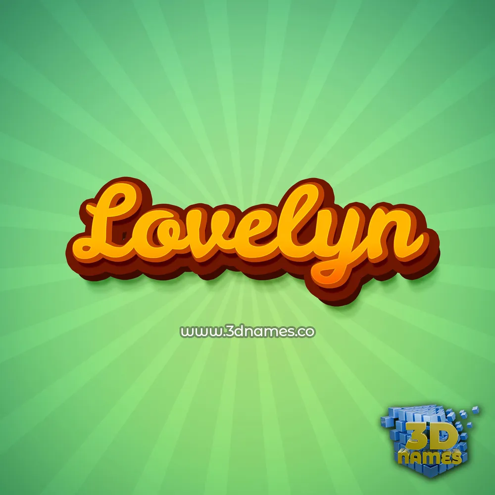 lovelyn in Green Rays style - 3D name wallpaper