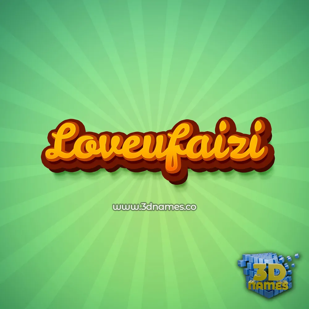 loveufaizi in Green Rays style - 3D name wallpaper