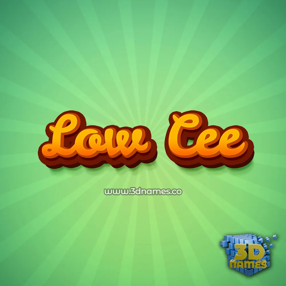 low cee in Green Rays style - 3D name wallpaper