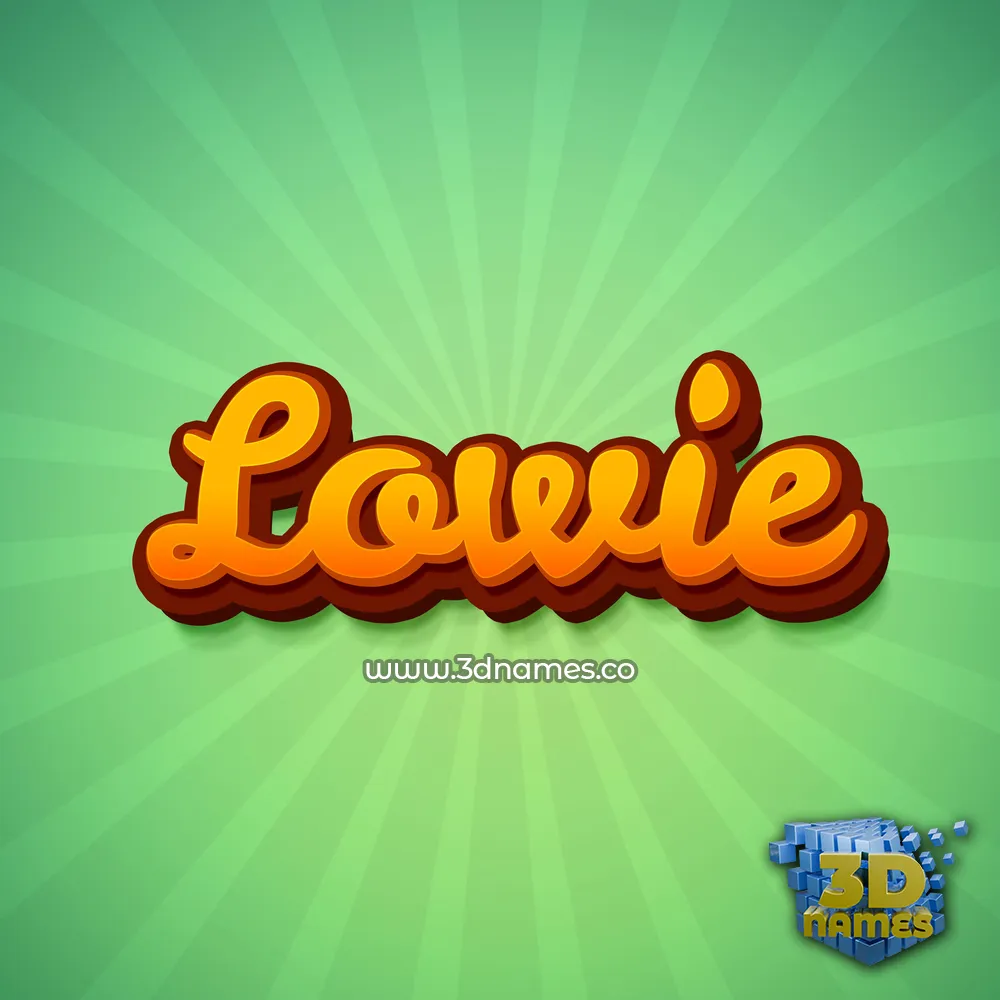 lowie in Green Rays style - 3D name wallpaper