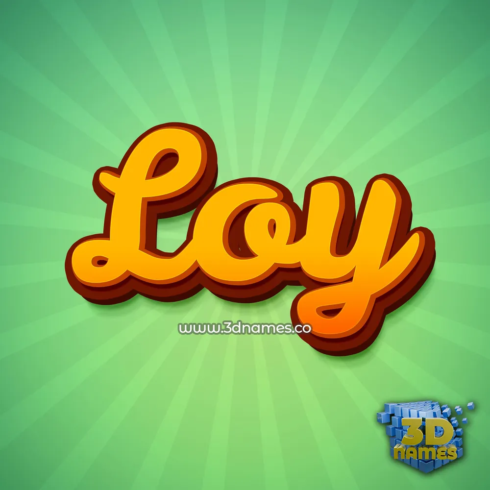 loy in Green Rays style - 3D name wallpaper