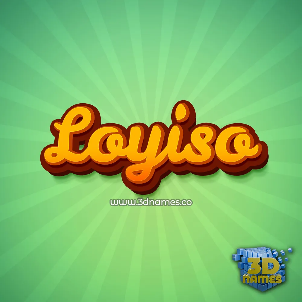 loyiso in Green Rays style - 3D name wallpaper