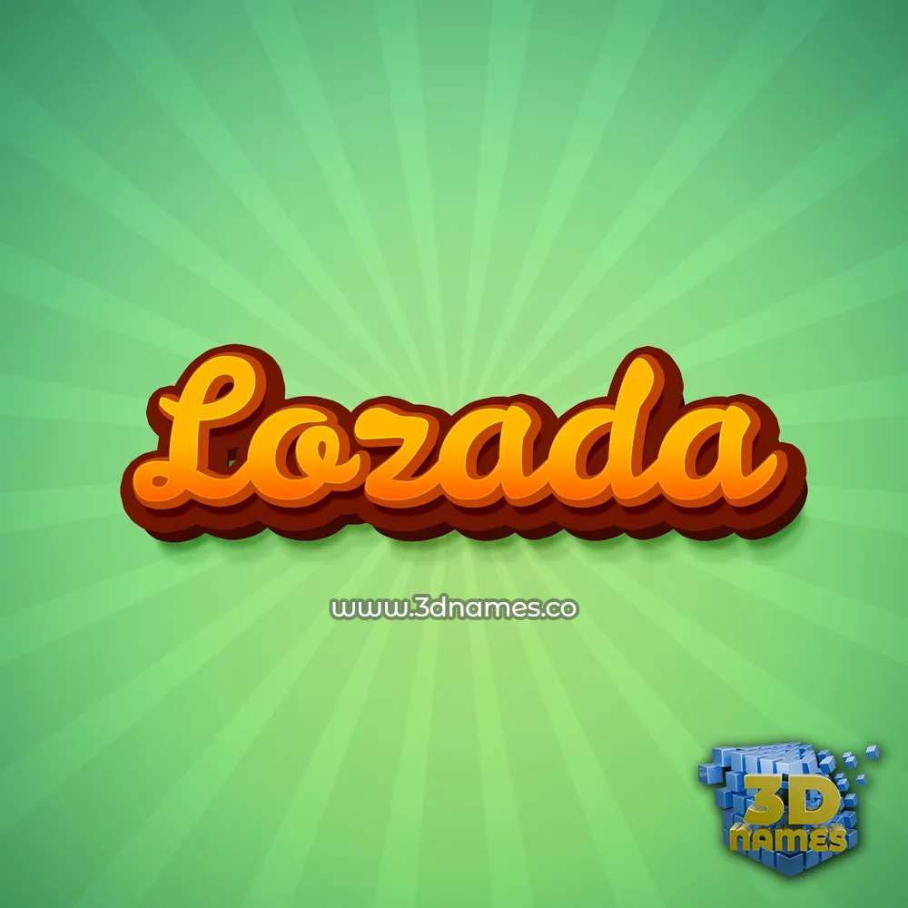 lozada in Green Rays style - 3D name wallpaper