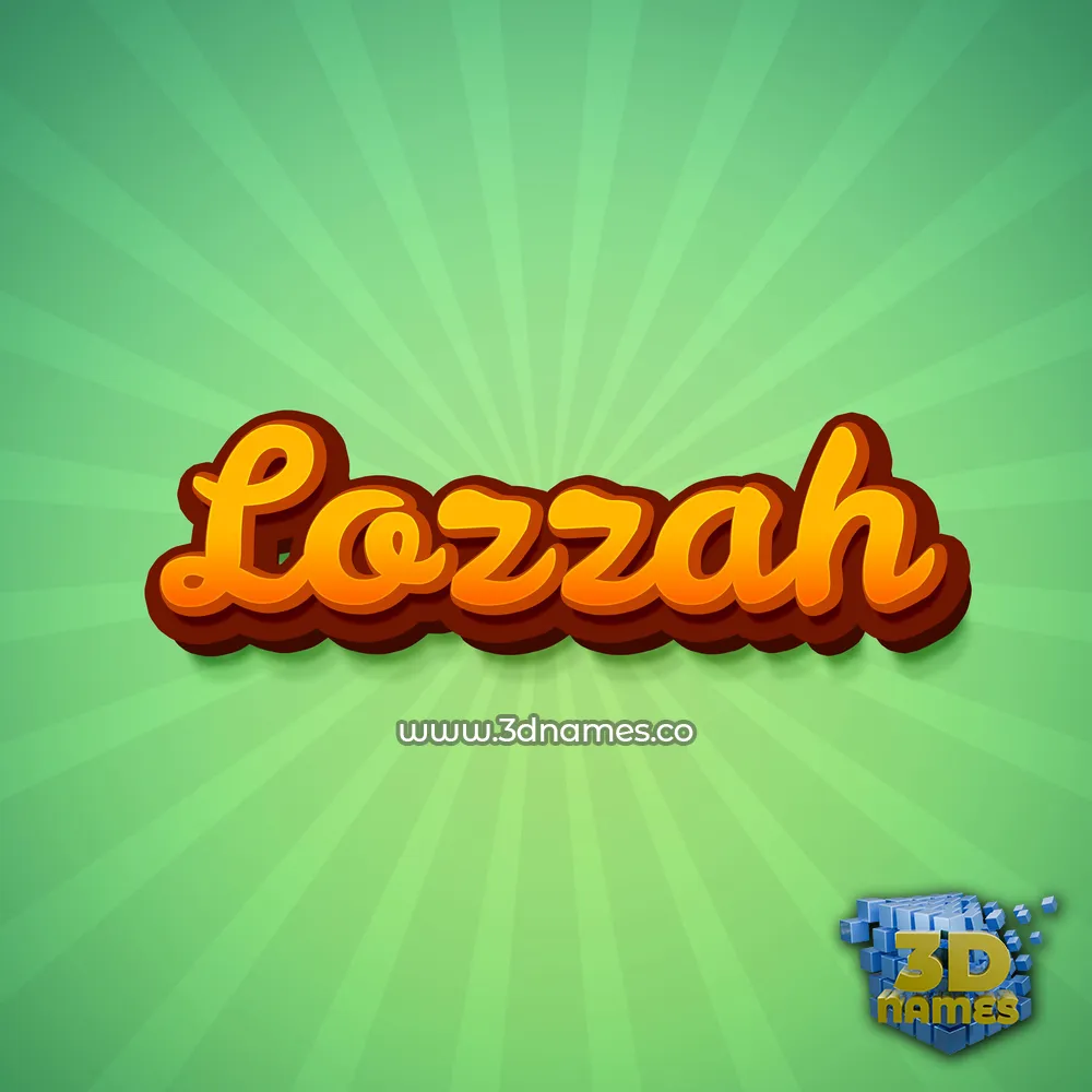 lozzah in Green Rays style - 3D name wallpaper