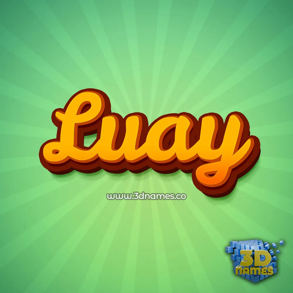 luay in Green Rays style - 3D name wallpaper