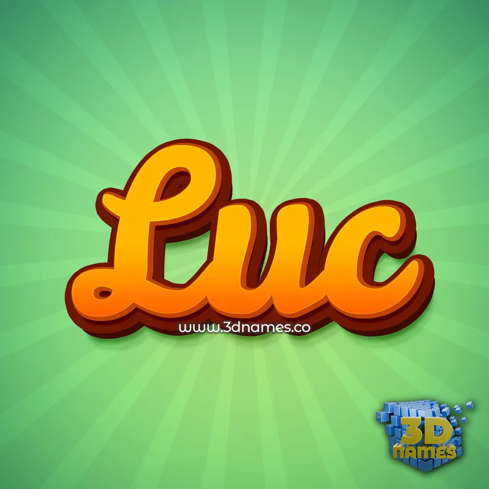 luc in Green Rays style - 3D name wallpaper