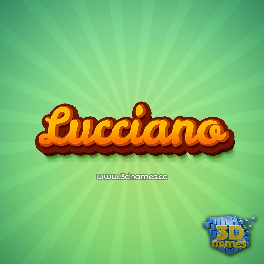 lucciano in Green Rays style - 3D name wallpaper