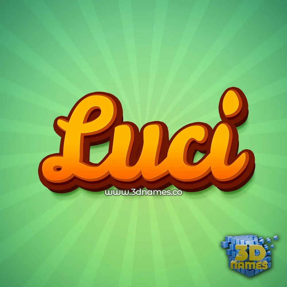 luci in Green Rays style - 3D name wallpaper