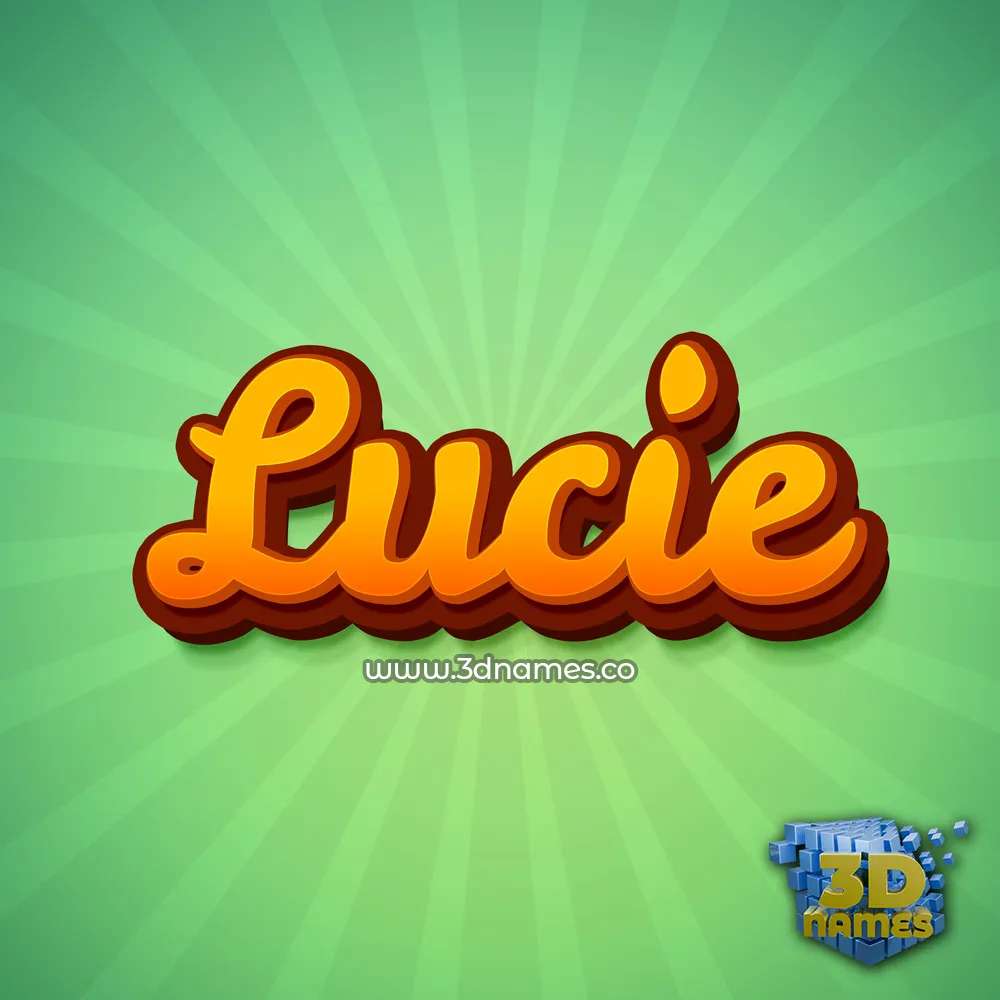 lucie in Green Rays style - 3D name wallpaper