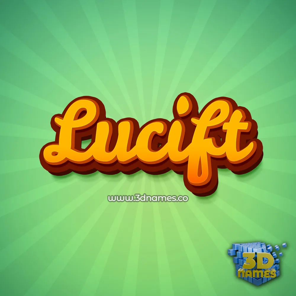 lucift in Green Rays style - 3D name wallpaper