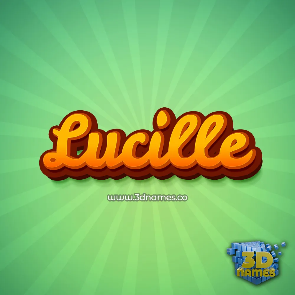 lucille in Green Rays style - 3D name wallpaper