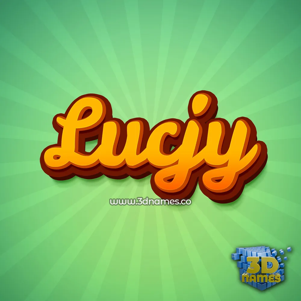 lucjy in Green Rays style - 3D name wallpaper