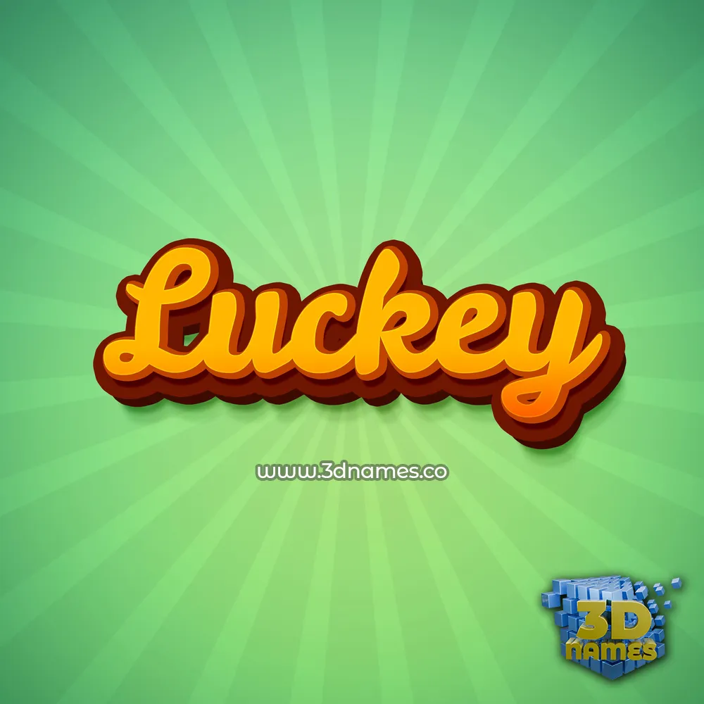luckey in Green Rays style - 3D name wallpaper