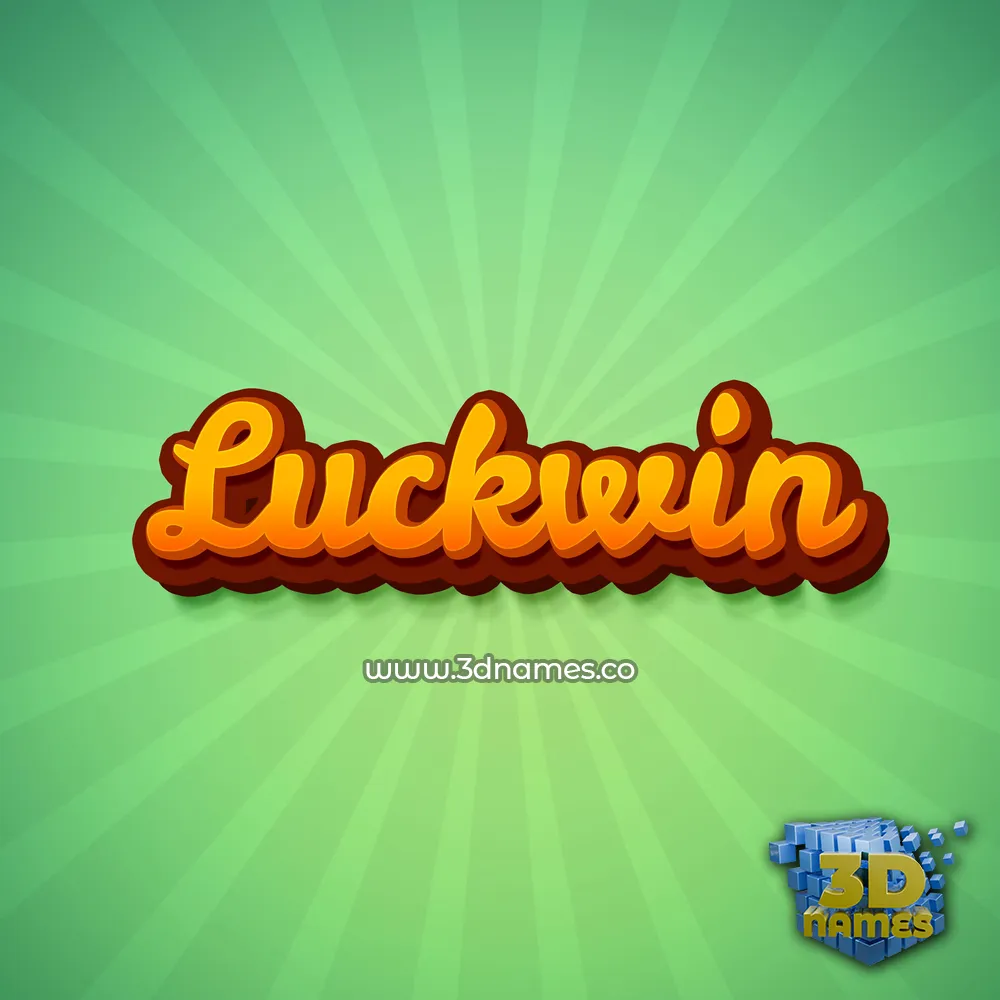 luckwin in Green Rays style - 3D name wallpaper