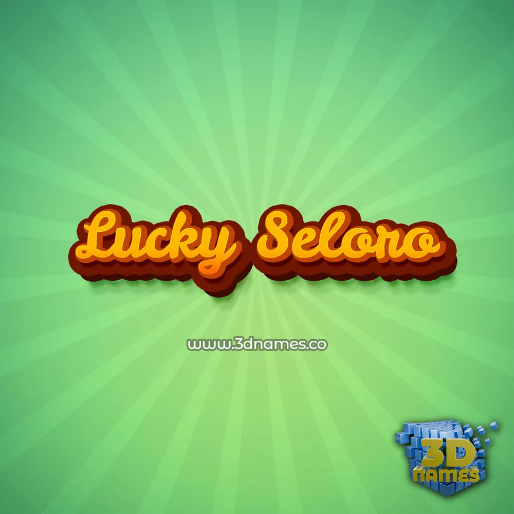lucky seloro in Green Rays style - 3D name wallpaper
