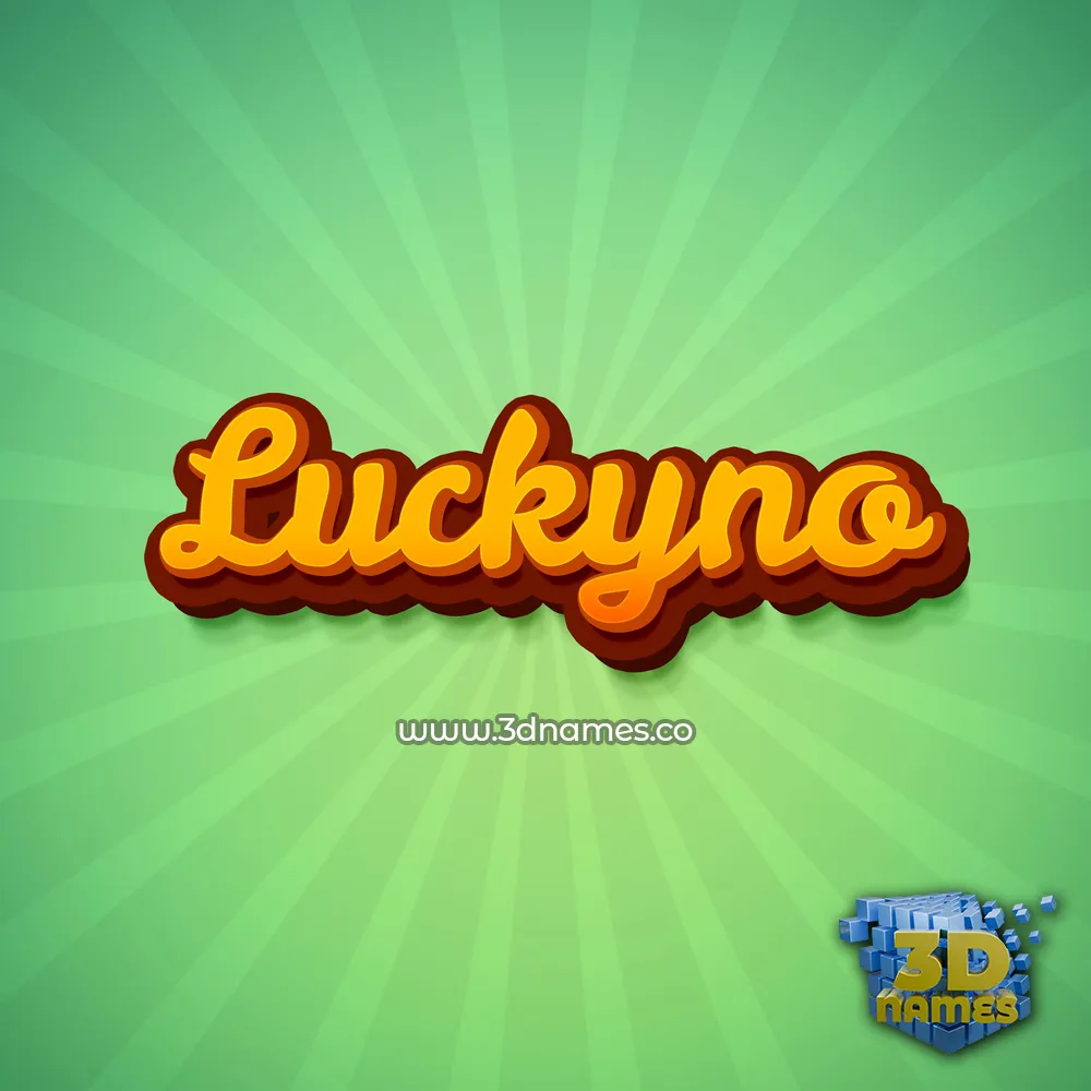 luckyno in Green Rays style - 3D name wallpaper