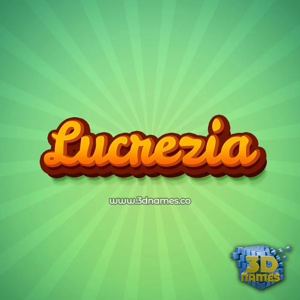 lucrezia in Green Rays style - 3D name wallpaper