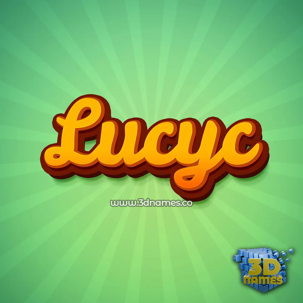 lucyc in Green Rays style - 3D name wallpaper